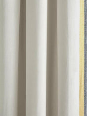 Rideau à oeillets en lin blanc et jaune 145 x 285 cm Elio - Madura - The Cool Republic