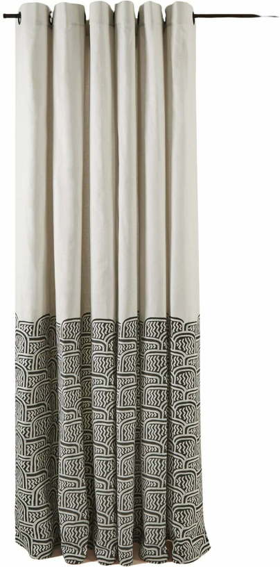 Rideau À Oeillets Noirs Grafika Blanc Et Noir - Madura - The Cool Republic