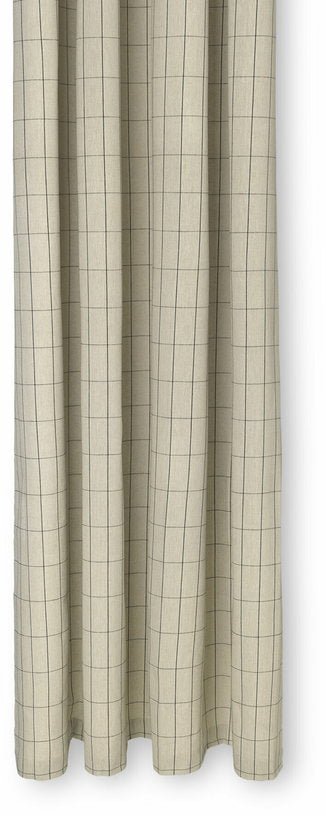 Rideau de douche à carreaux en coton beige 160 x 205 cm Chambray - Ferm Living - The Cool Republic