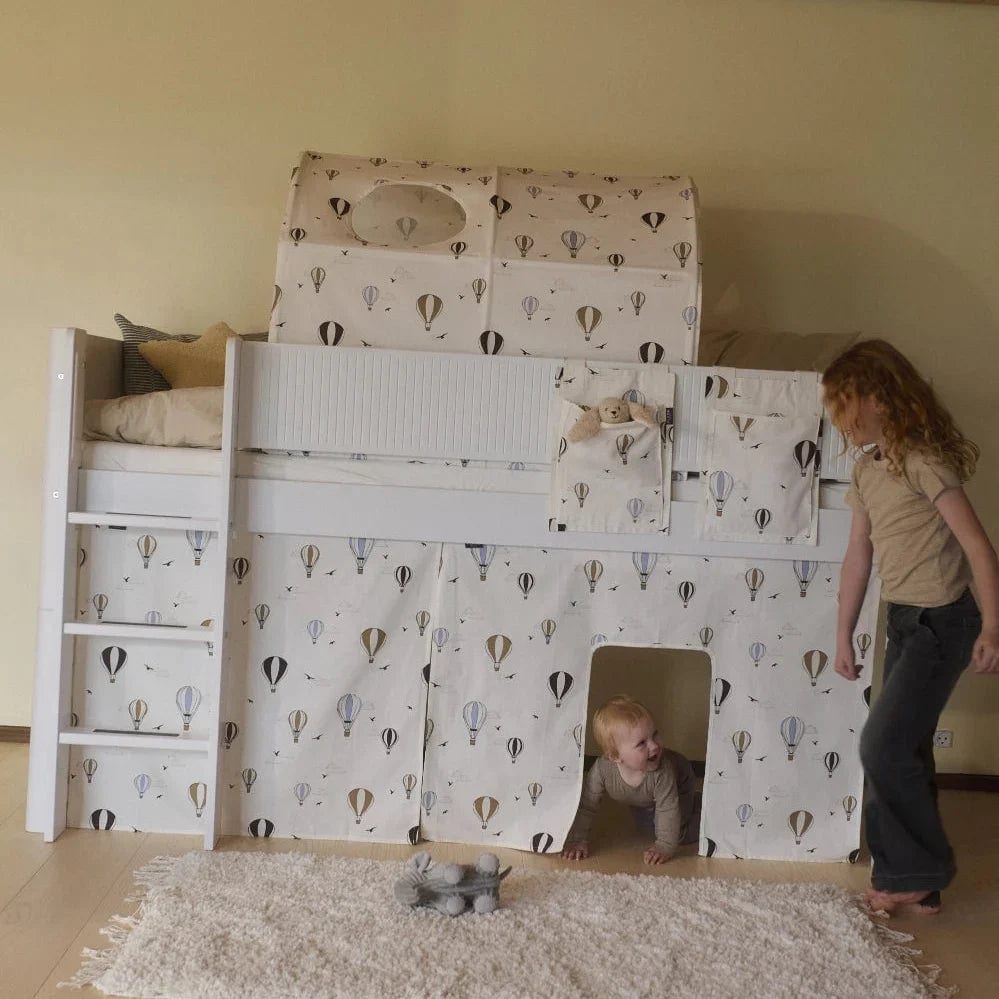 Rideau de lit cabane pour enfant en coton blanc à motifs ballons 110x77cm Dawn Balloons - Flexa — vue 2