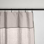 Rideau en lin beige calcaire et bourdon noir 150x280 Carlina - Madura - The Cool Republic