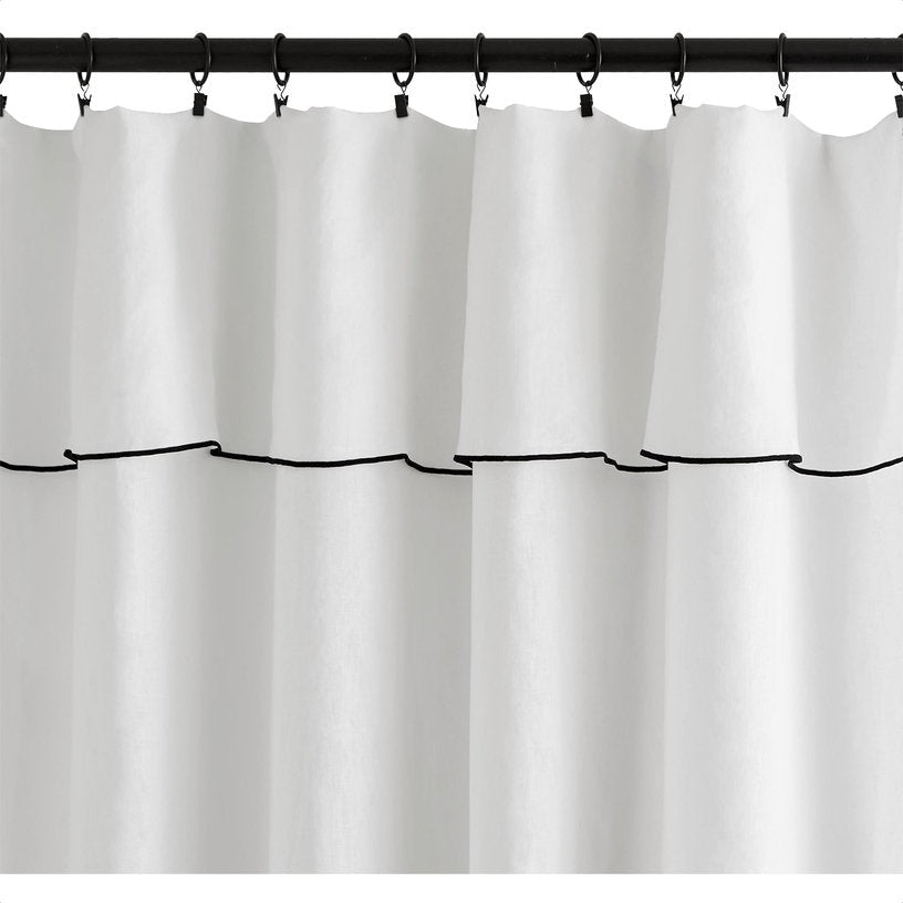 Rideau en lin blanc 150x350 Carlina - Madura - The Cool Republic
