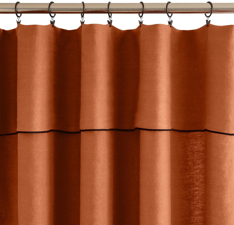 Rideau en lin orange 200x280 Carlina - Madura - The Cool Republic