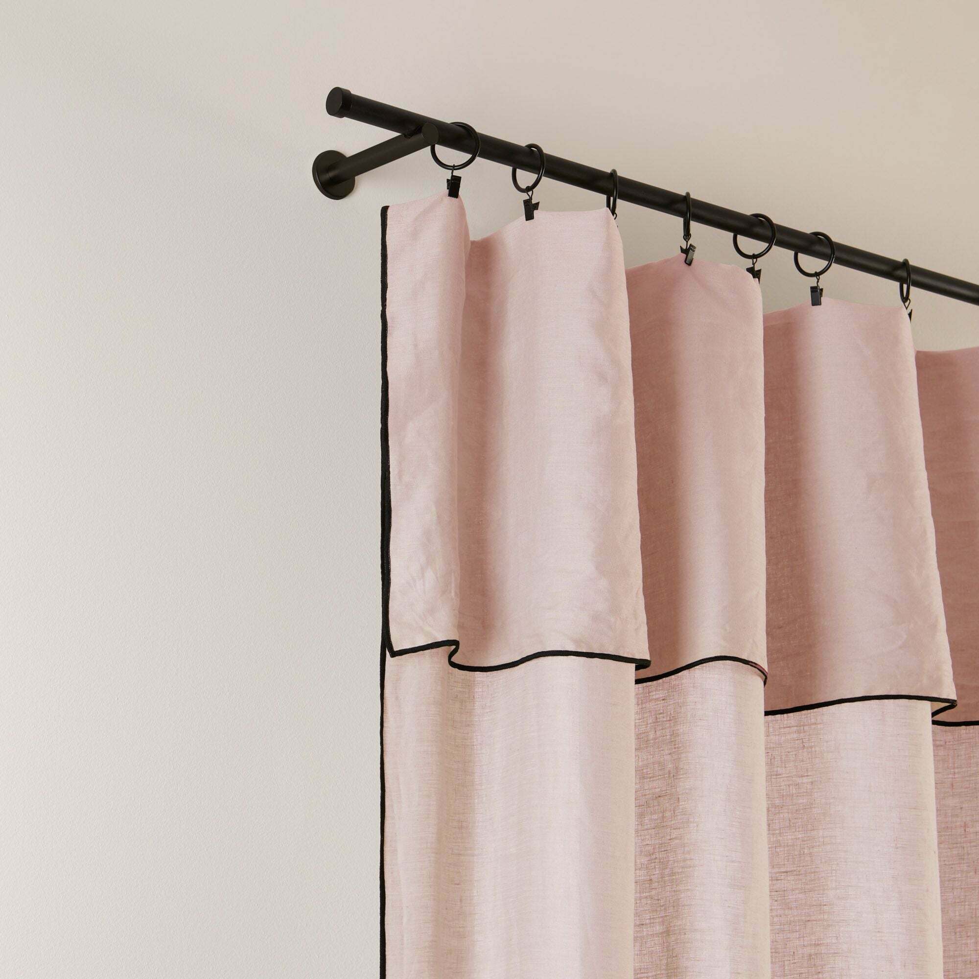 Rideau en lin rose 150x280 Carlina - Madura - The Cool Republic