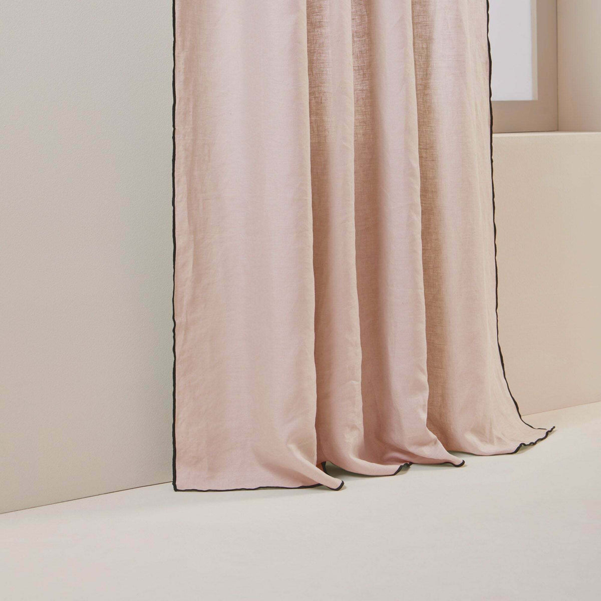 Rideau en lin rose 150x350 Carlina - Madura - The Cool Republic