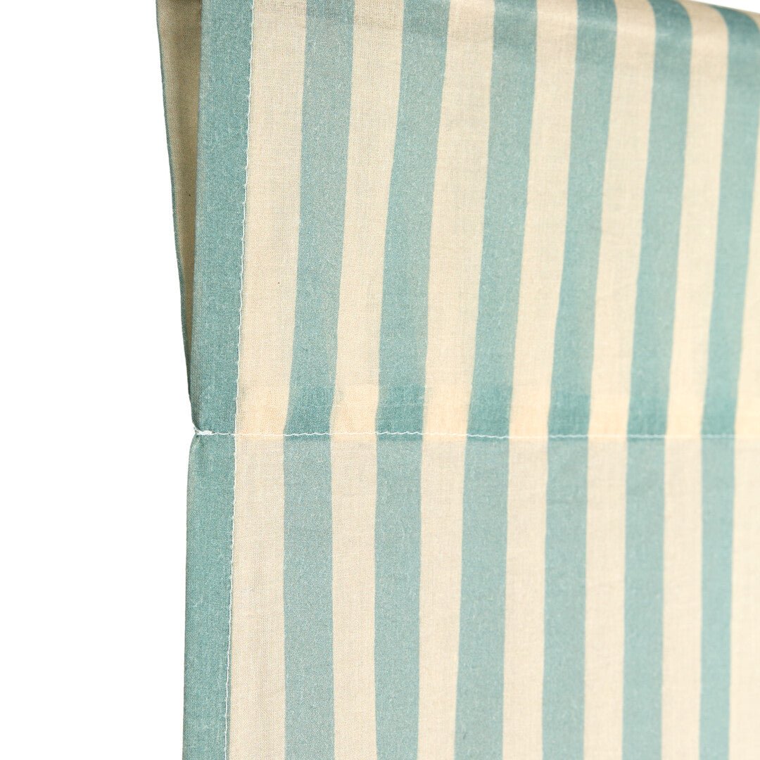 Rideau en voile de coton à rayures bleu turquoise 140 x 280 x 1 cm Wendy - Nobodinoz - The Cool Republic