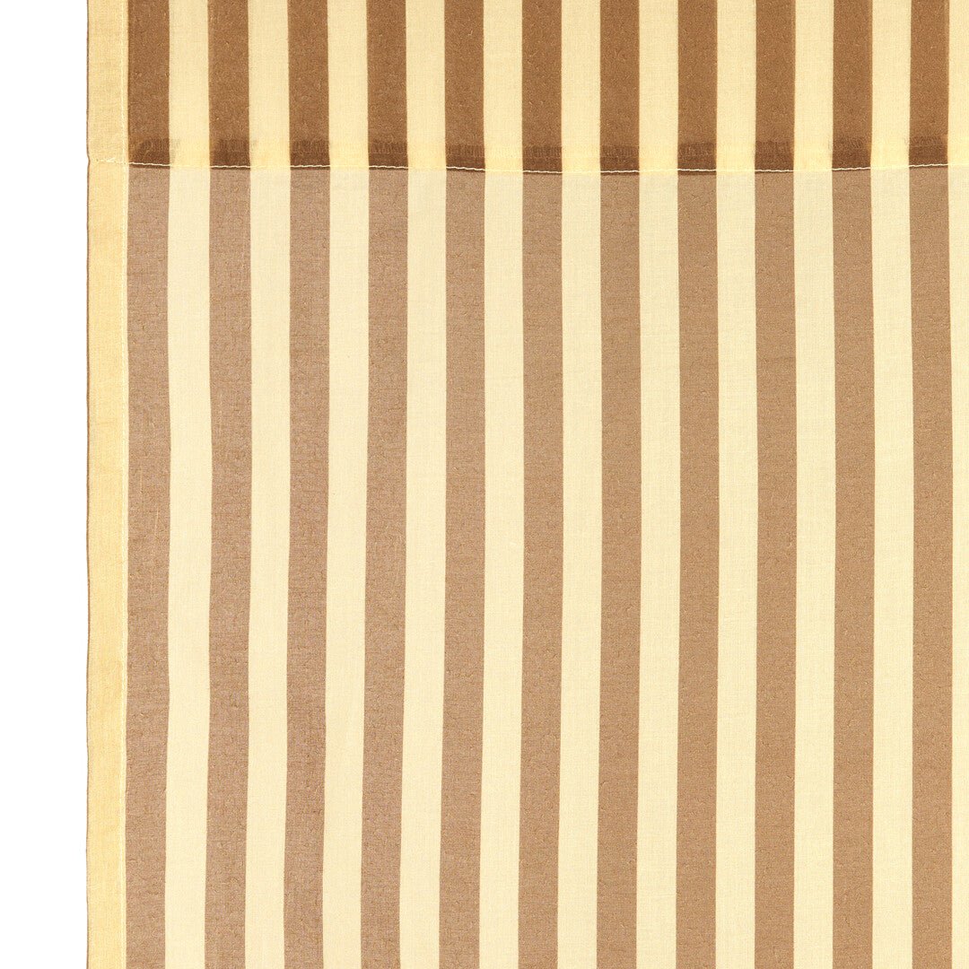 Rideau en voile de coton à rayures marron et jaune 140 x 280 x 1 cm Wendy - Nobodinoz - The Cool Republic