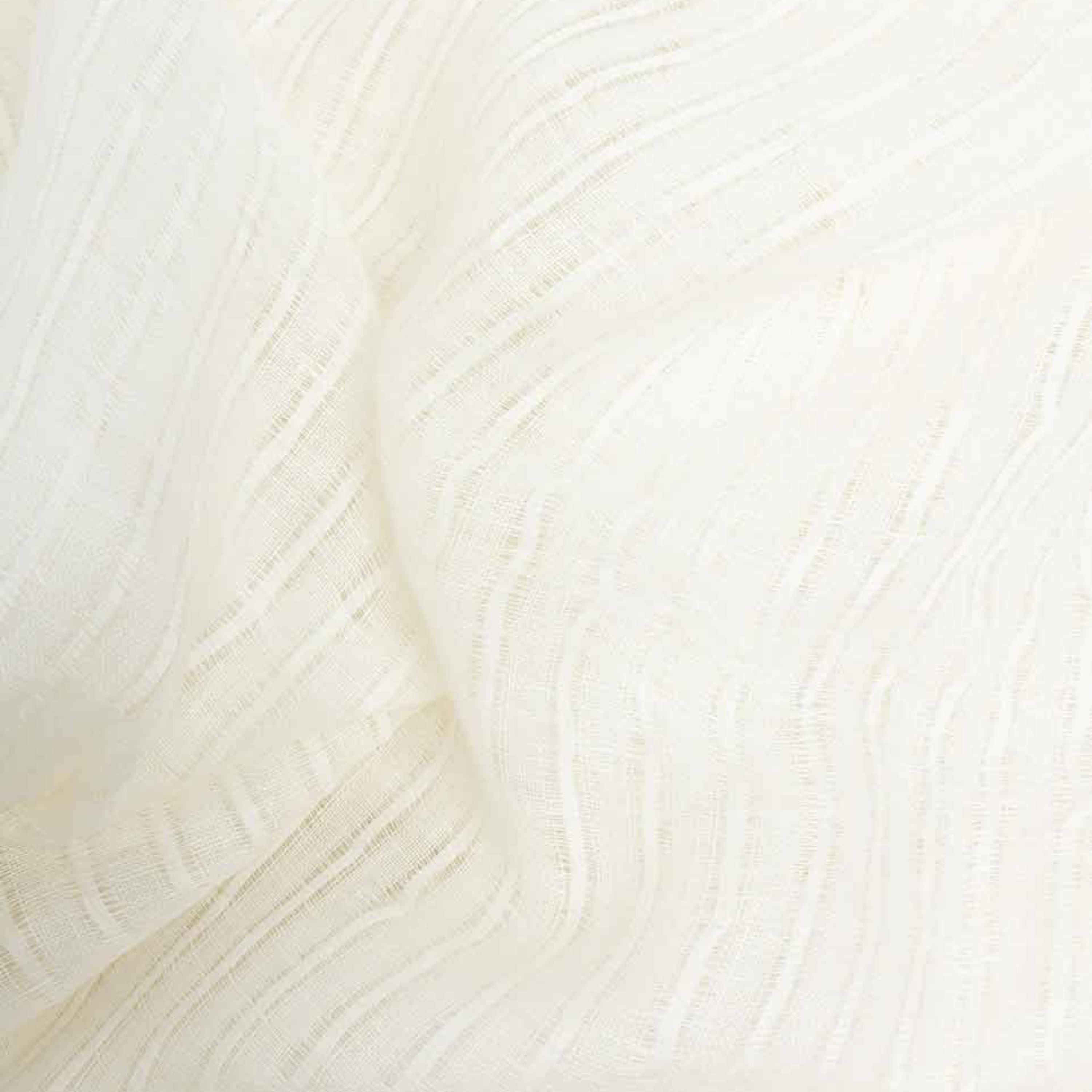 Rideau en voile de lin rayé milk 135 x 280 cm - Gabrielle Paris