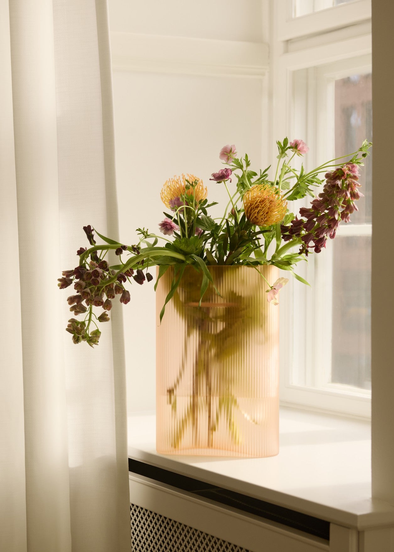 Vase en verre soufflé orange 35cm Ridge - Muuto
