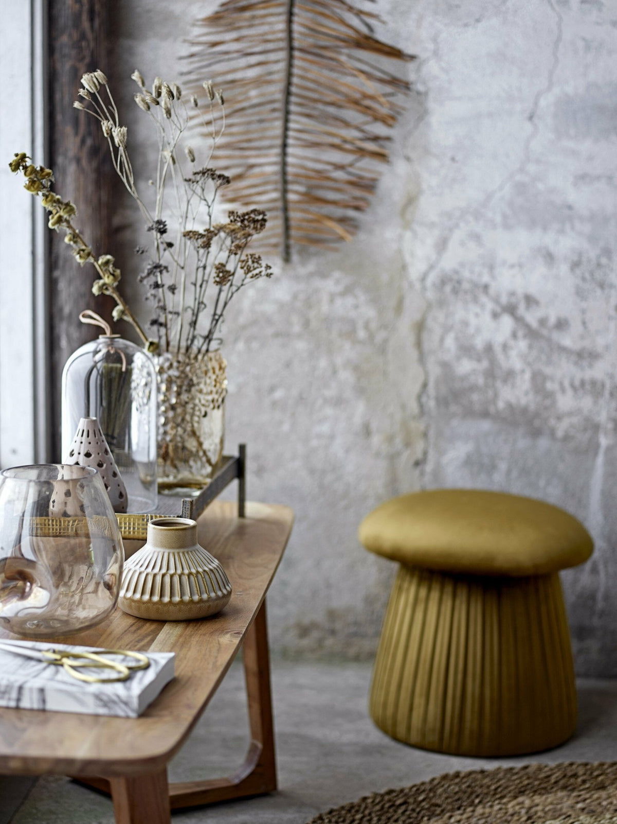Roberta Pouf Brown Polyester - Bloomingville - The Cool Republic