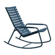 Rocking chair en plastique recyclé et aluminium bleu ciel Reclips - Houe - The Cool Republic
