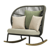 Rocking chair gris set de coussins almond Kodo - Vincent Sheppard - The Cool Republic