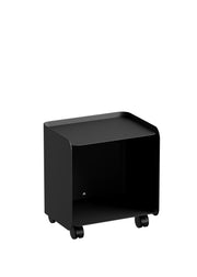 Table d'appoint à roulettes en acier noir 40x30x43,5cm Juno - Metallbude