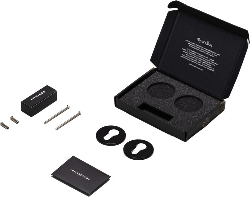 Rosace pour serrure noire 35 mm Euro - Buster+Punch - The Cool Republic