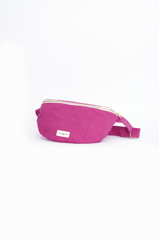 Sac banane en coton fushia XL Custine - Rive Droite Paris - The Cool Republic
