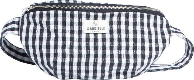 Sac banane en coton vichy noir - Gabrielle Paris - The Cool Republic