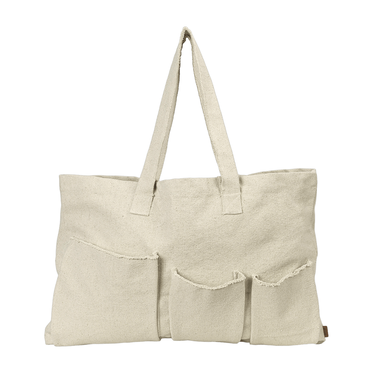 Sac de voyage en coton beige 50 x 40 cm Pocket - Ferm Living - The Cool Republic