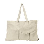Sac de voyage en coton beige 50 x 40 cm Pocket - Ferm Living - The Cool Republic