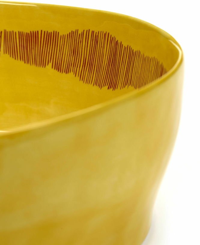 Saladier jaune 27,5 x 9,5 cm Stripes Feast - Serax - The Cool Republic