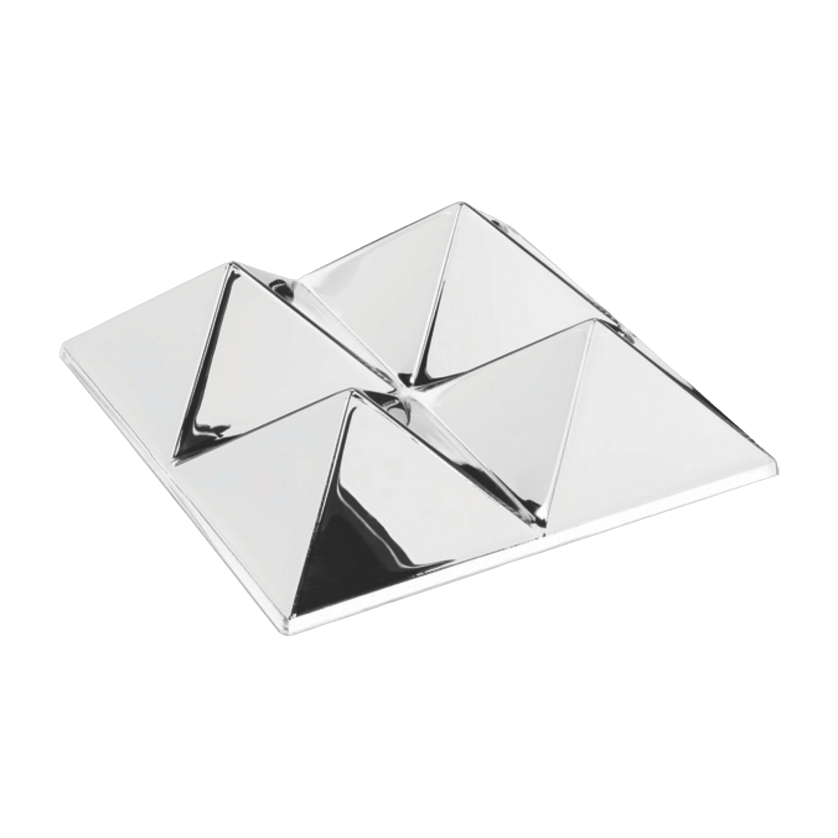Sculpture miroir murale en acrylique transparent 4 Pyramid - Verpan - The Cool Republic