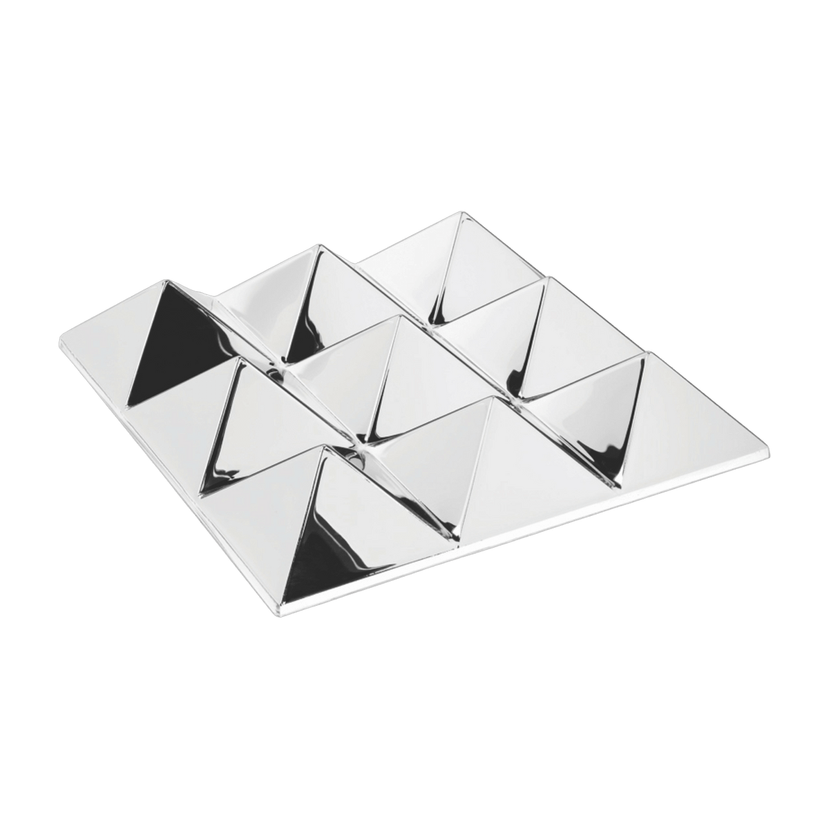 Sculpture miroir murale en acrylique transparent 9 Pyramid - Verpan - The Cool Republic