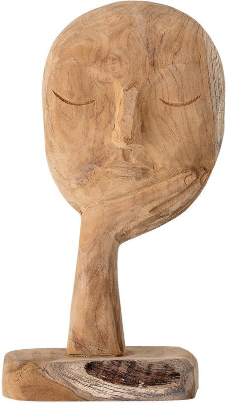 Sculpture tête en bois recyclé - Bloomingville - The Cool Republic