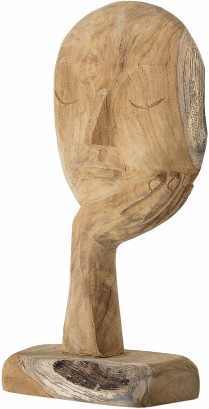 Sculpture tête en bois recyclé - Bloomingville - The Cool Republic