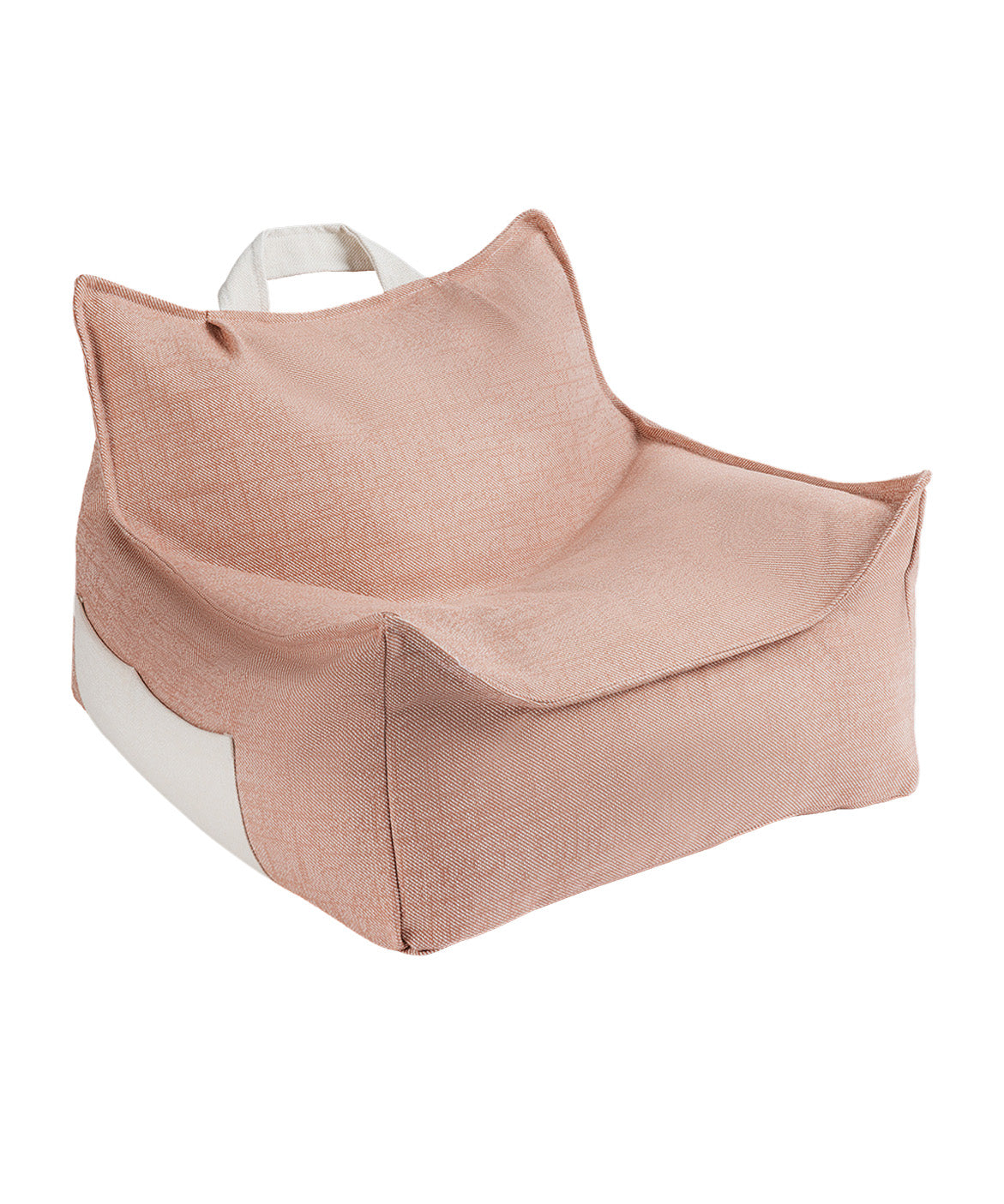 Outdoor-Sitzpouf für Kinder aus recyceltem Polypropylen korallenrot 80x70x50cm - Wigiwama