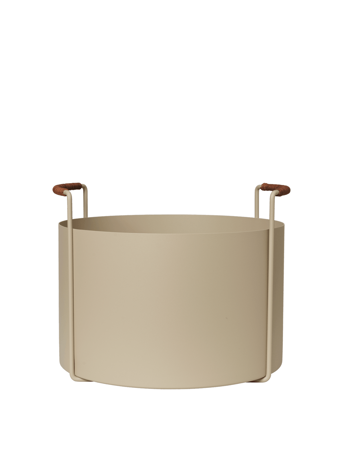 Seau à bois en acier beige Port - Ferm Living - The Cool Republic