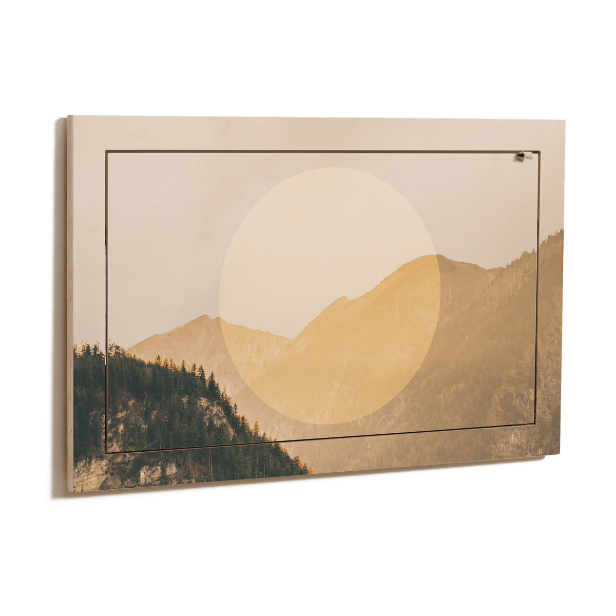 Secrétaire mural en bouleau jaune 50x41x80cm Fläpps Alps - Ambivalenz - The Cool Republic
