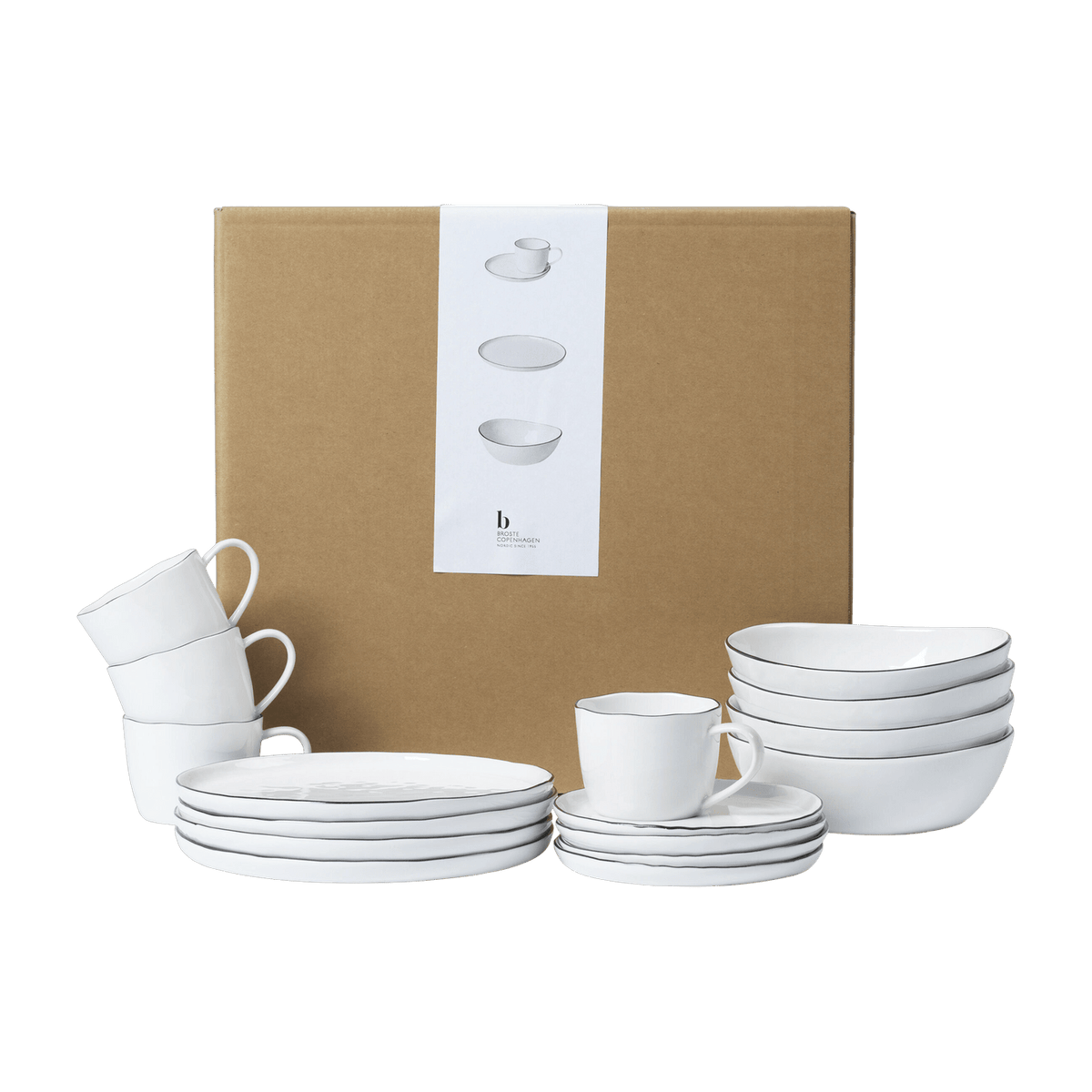 Service de table en porcelaine blanc Salt - Broste Copenhagen - The Cool Republic