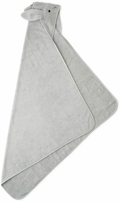 Serviette de bain à capuche pour enfants lapin gris Augusta - Liewood - The Cool Republic