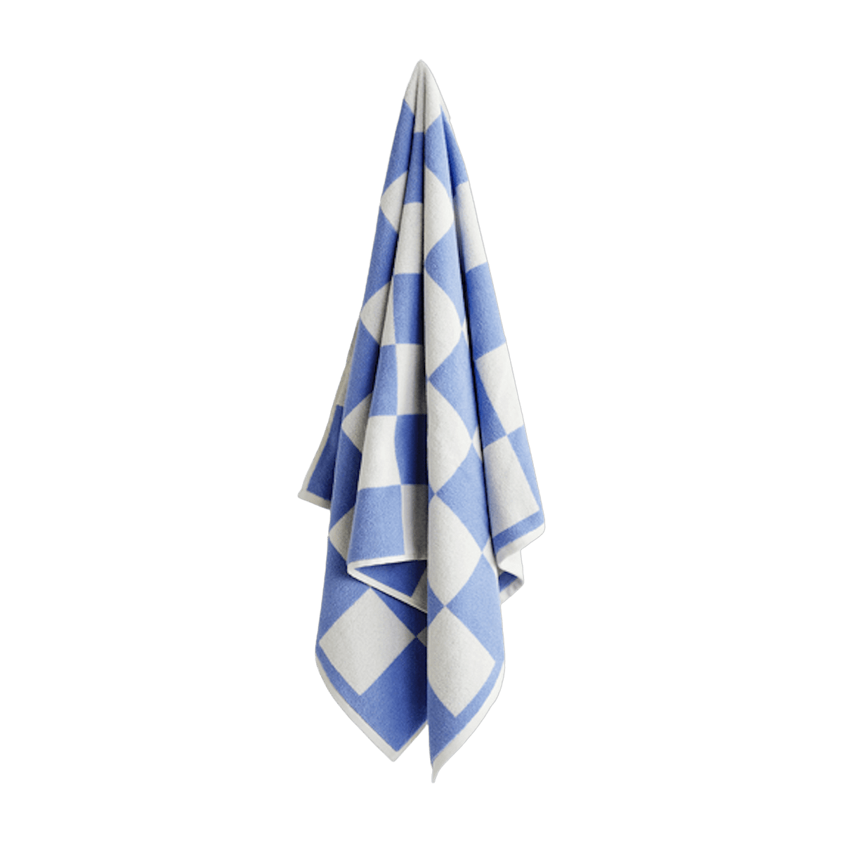 Serviette de bain à carreaux bleu ciel et blanc 70 x 136 cm Check - HAY - The Cool Republic