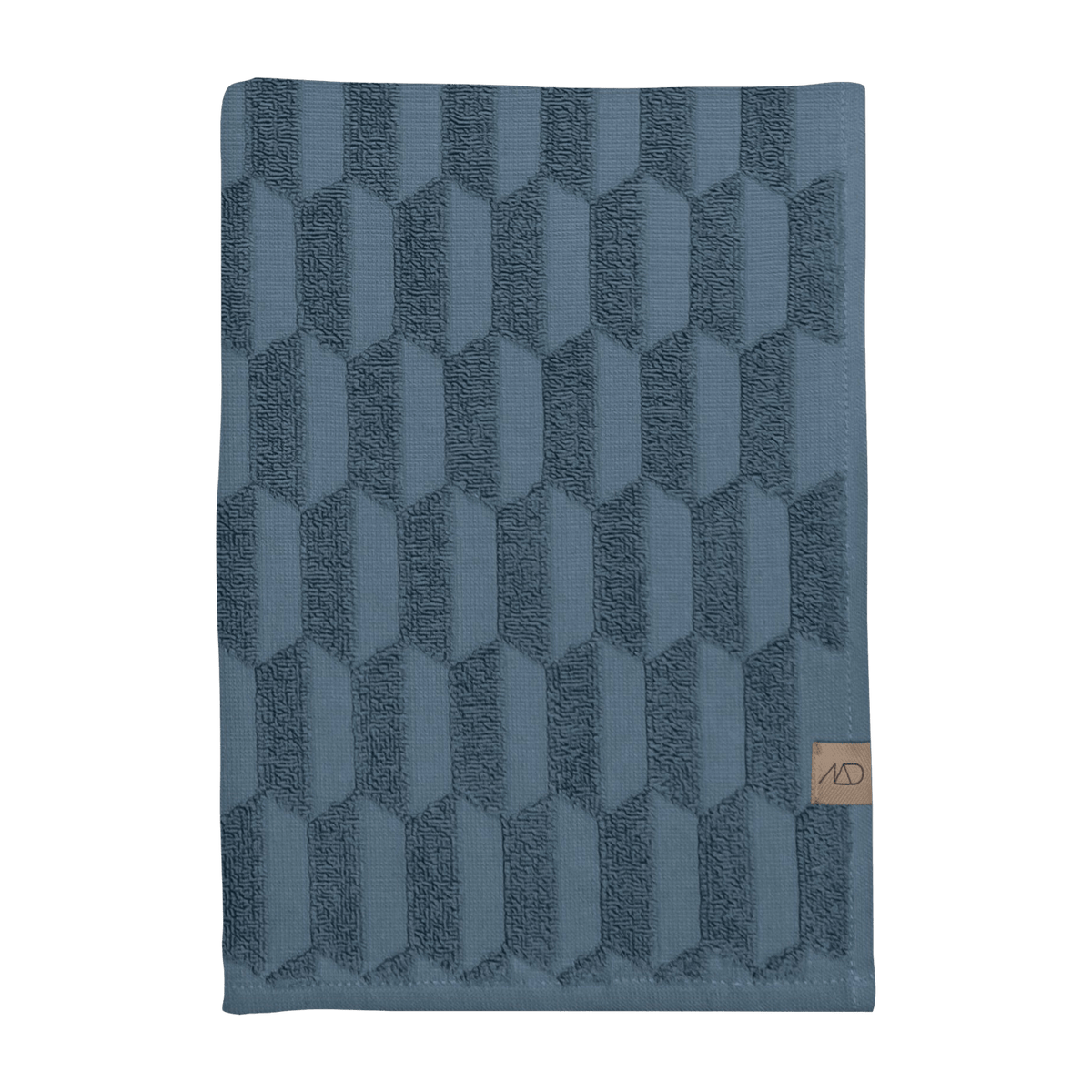 Serviette de bain bleu ardoise 70 x 133 cm Geo - Mette Ditmer - The Cool Republic