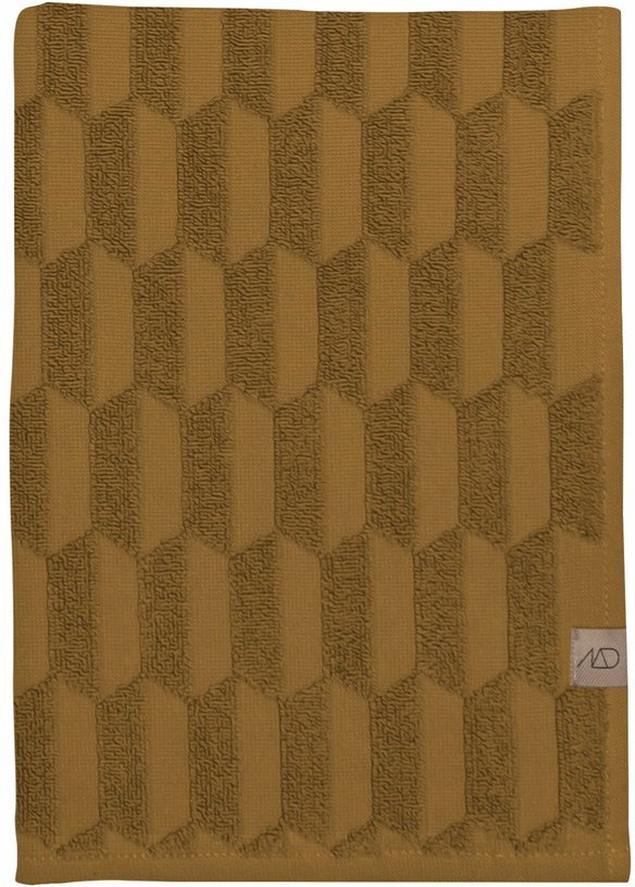Serviette de bain curry 70 x 133 cm Geo - Mette Ditmer - The Cool Republic