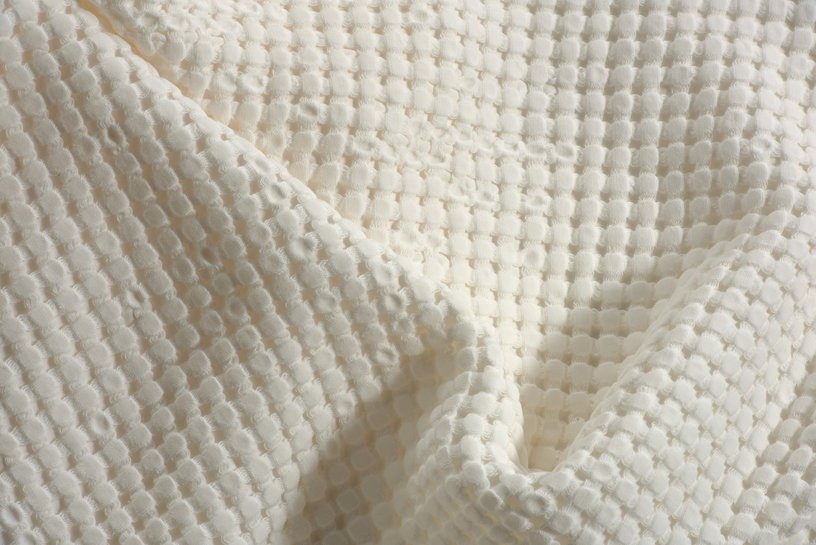 Serviette de bain L grand gaufrage crème 100 x 150 cm - The Cool Republic - The Cool Republic