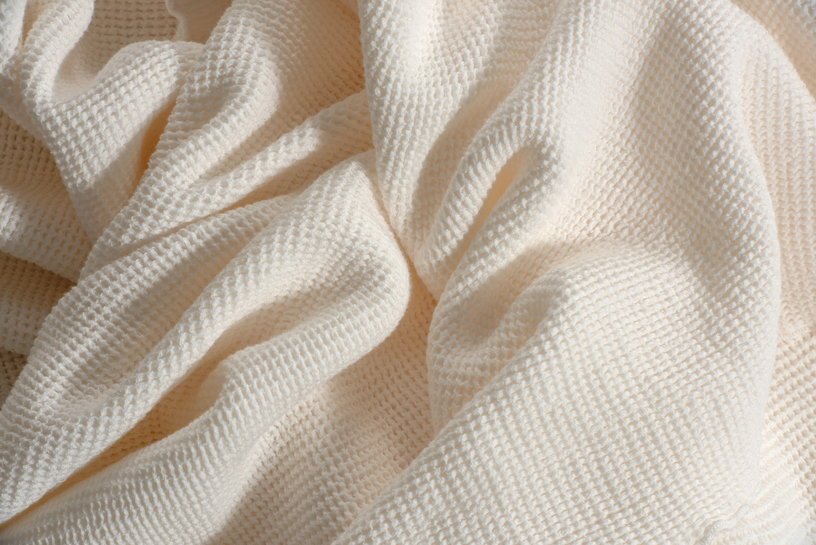 Serviette de bain L petit gaufrage crème 100 x 150 cm - The Cool Republic - The Cool Republic