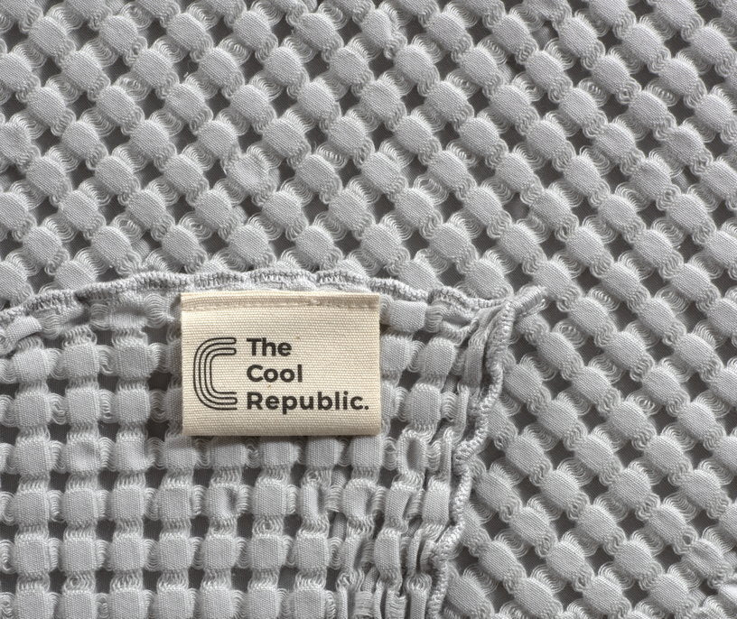 Serviette de bain M grand gaufrage gris clair 70 x 140 cm - The Cool Republic - The Cool Republic
