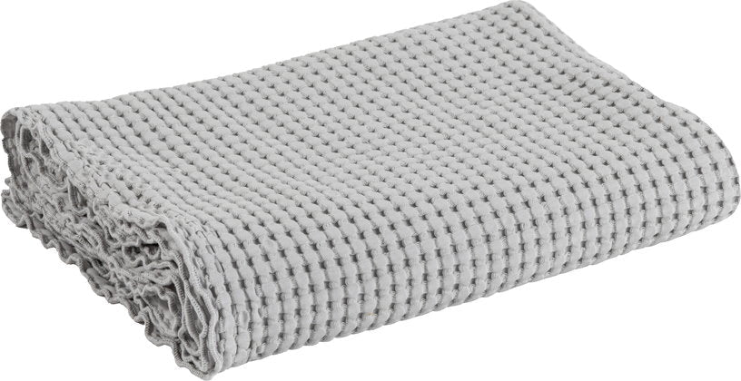 Serviette de bain M grand gaufrage gris clair 70 x 140 cm - The Cool Republic - The Cool Republic