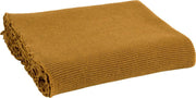 Serviette de bain M petit gaufrage moutarde 70 x 140 cm - The Cool Republic - The Cool Republic