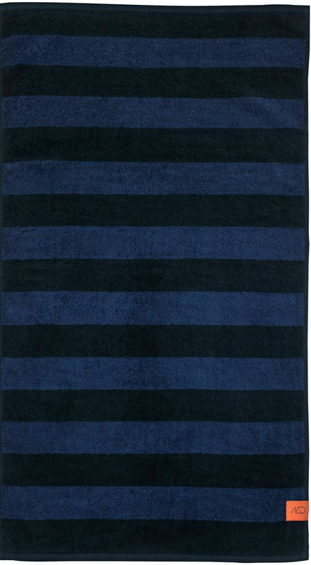 Serviette de bain rayée bleu et noir 70 x 135 cm Aros - Mette Ditmer - The Cool Republic