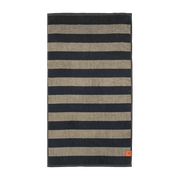 Serviette de bain rayée sable et gris 70 x 135 cm Aros - Mette Ditmer - The Cool Republic