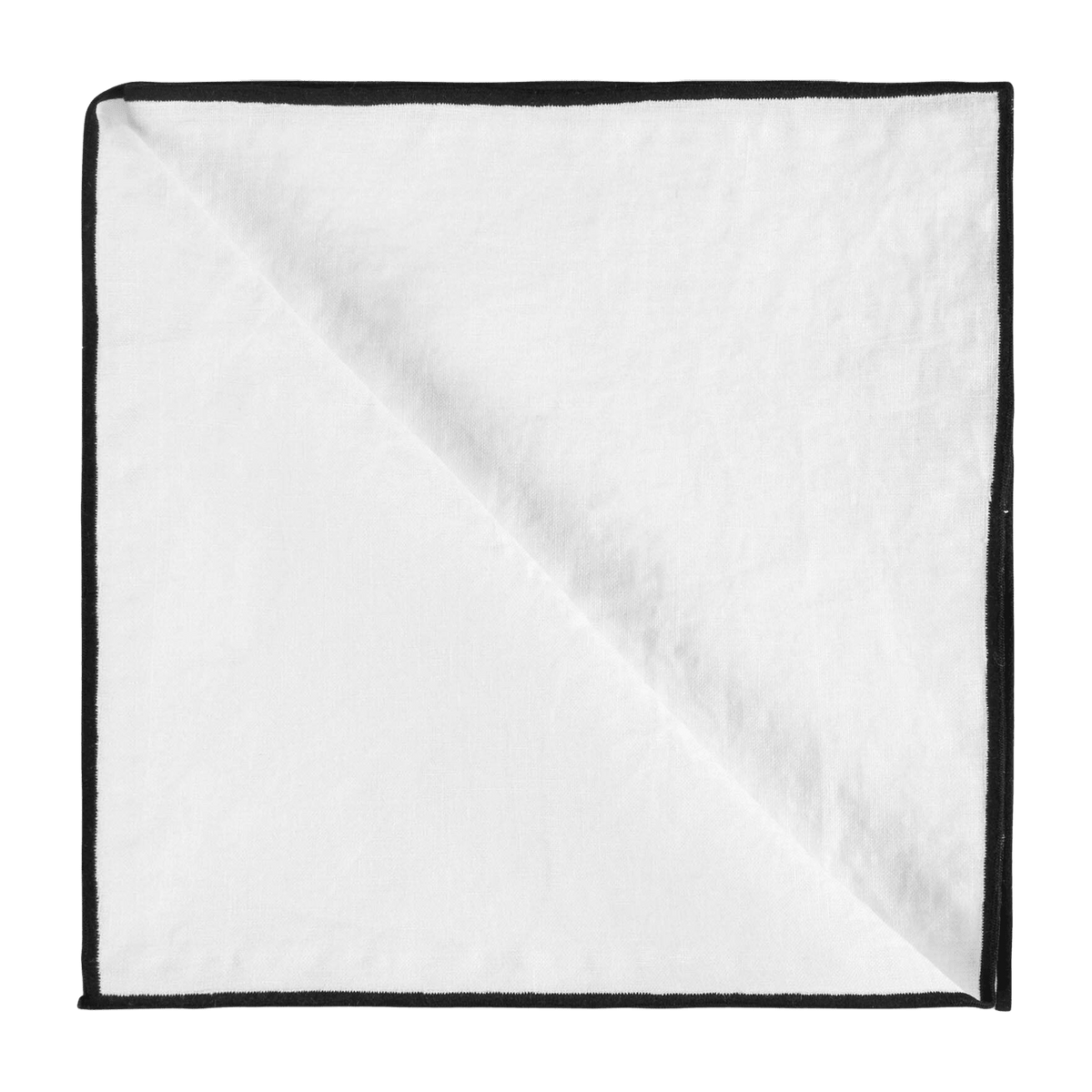 Serviette De Table Carlina Blanc Et Bourdon Noir - Madura - The Cool Republic
