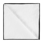 Serviette De Table Carlina Blanc Et Bourdon Noir - Madura - The Cool Republic