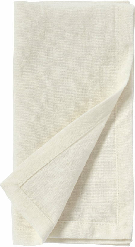 Serviette de table couleur ivoire avec ourlet - Nordal - The Cool Republic