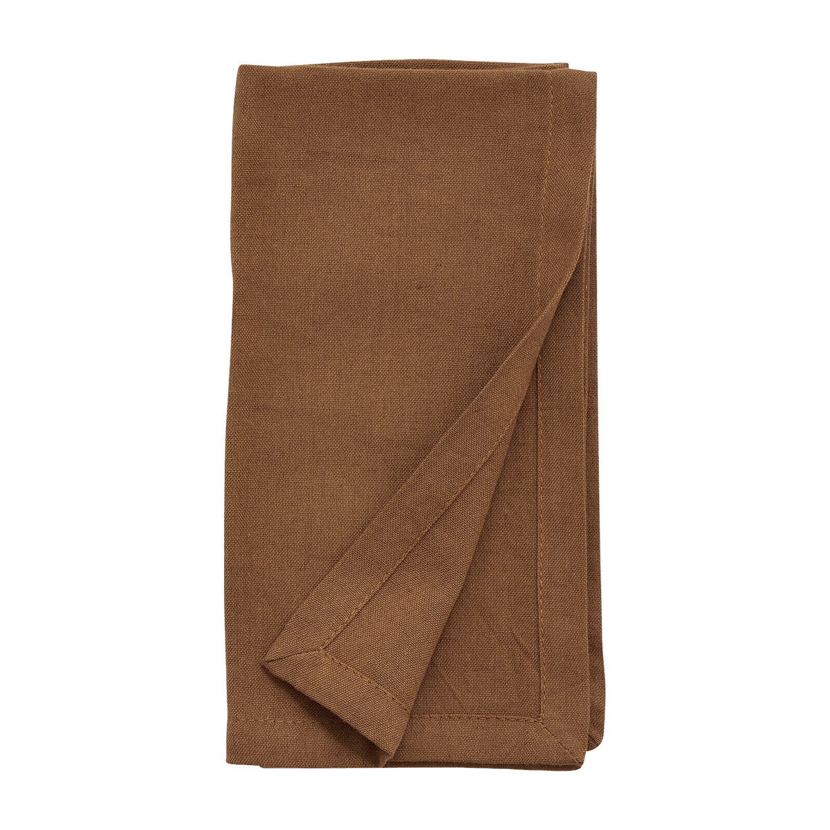 Serviette de table couleur marron avec ourlet - Nordal - The Cool Republic