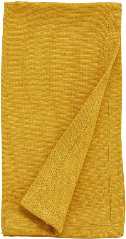 Serviette de table couleur moutarde avec ourlet - Nordal - The Cool Republic