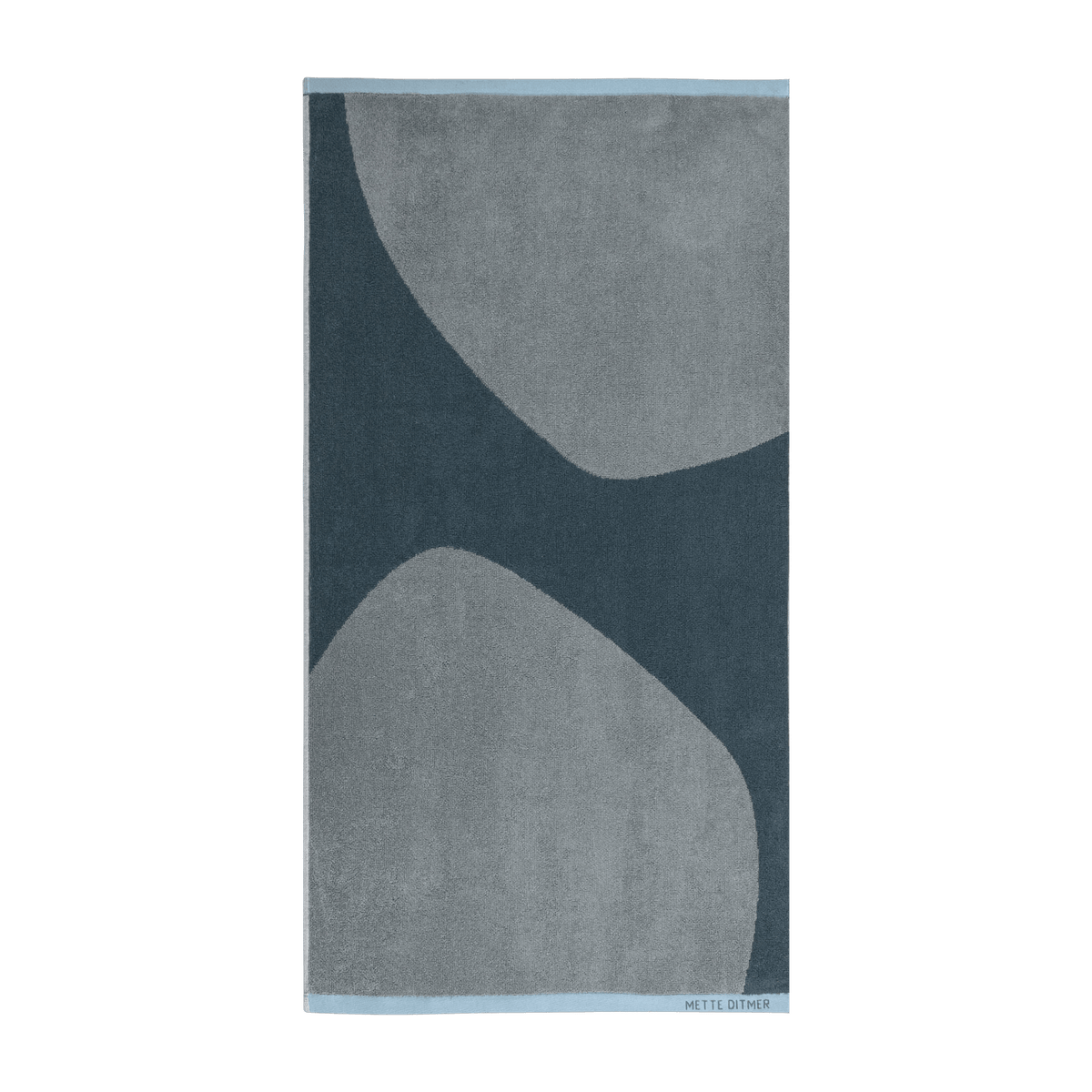 Serviette de toilette bleu ardoise 50 x 95 cm Rock - Mette Ditmer - The Cool Republic