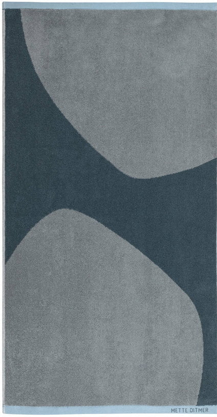 Serviette de toilette bleu ardoise 50 x 95 cm Rock - Mette Ditmer - The Cool Republic
