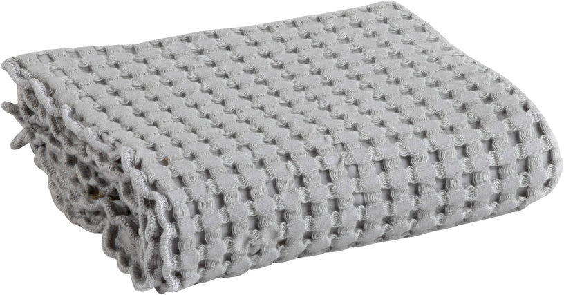 Serviette de toilette grand gaufrage gris clair 50 x 90 cm - The Cool Republic - The Cool Republic
